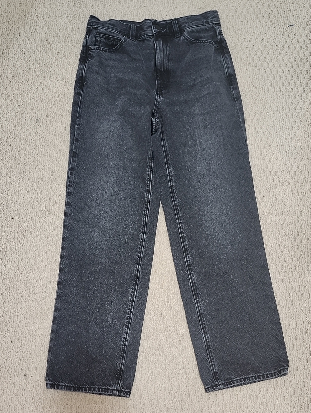 GU (UNIQLO Japan) Black/Grey High-Waist Jeans, Size 25 Waist, EUC 👖 (Worn Once) - Picture 5 of 12